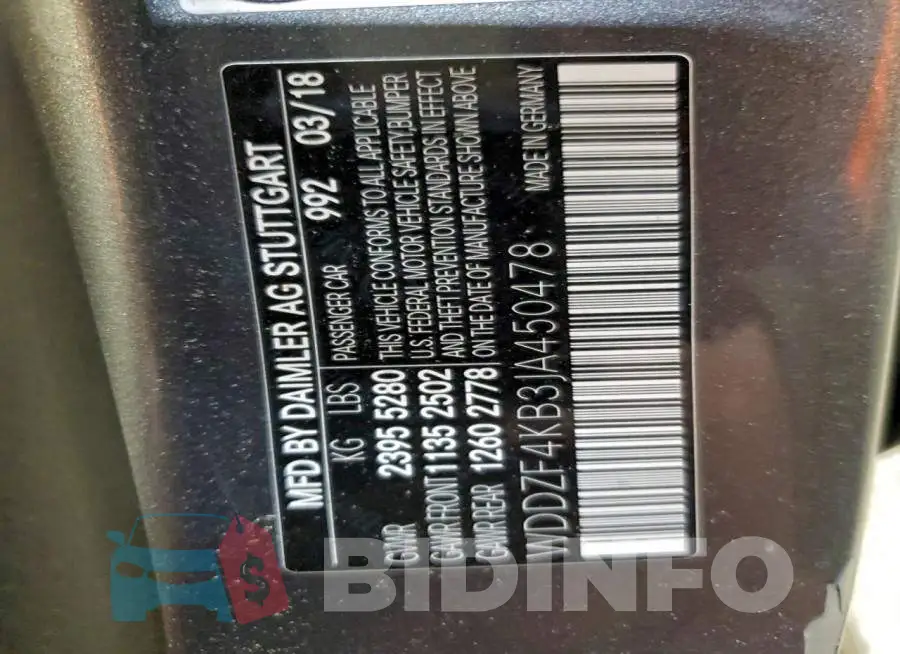 WDDZF4KB3JA450478 Photo# 12