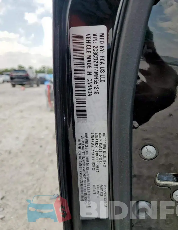 2C3CDZBT4MH651215 Photo# 12