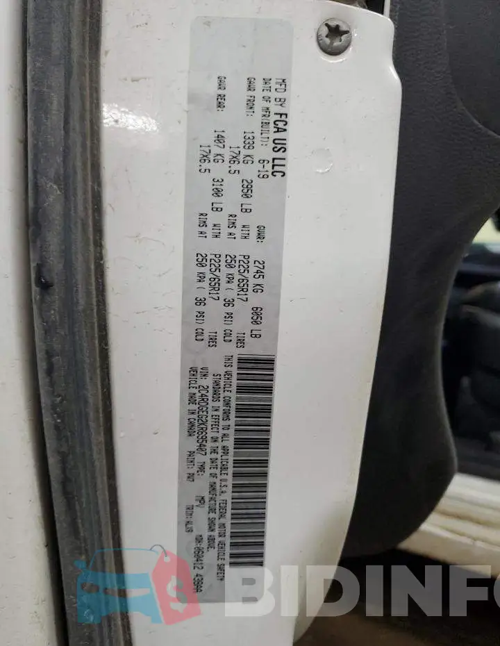 2C4RDGEG2KR695407 Photo# 13