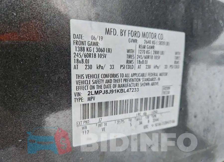 2LMPJ8J91KBL47233 Photo# 13