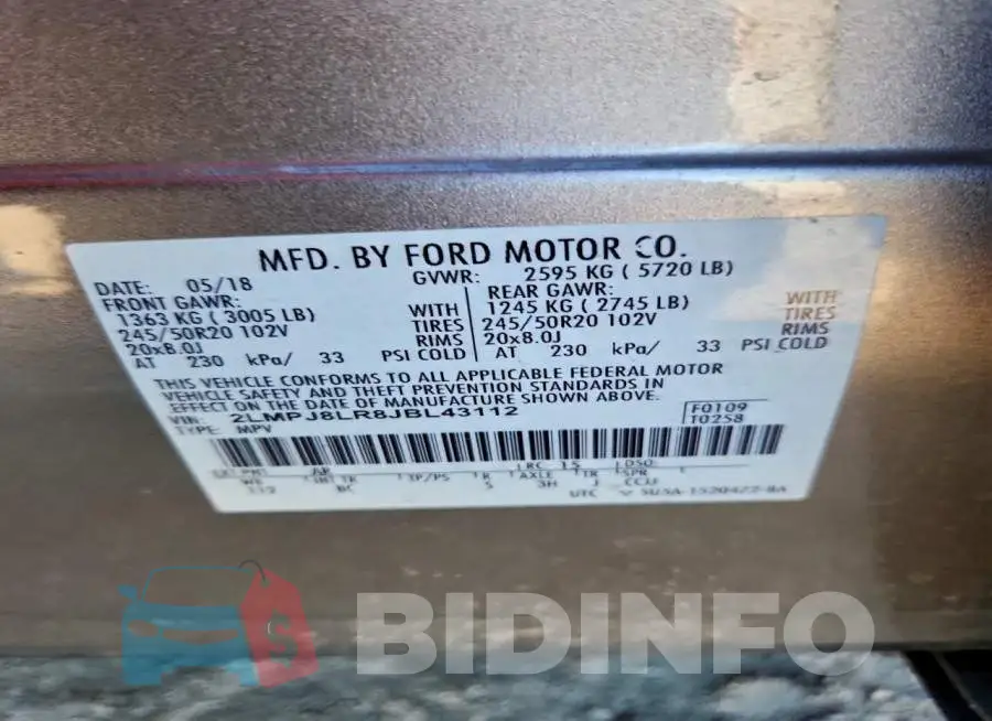 2LMPJ8LR8JBL43112 Photo# 13