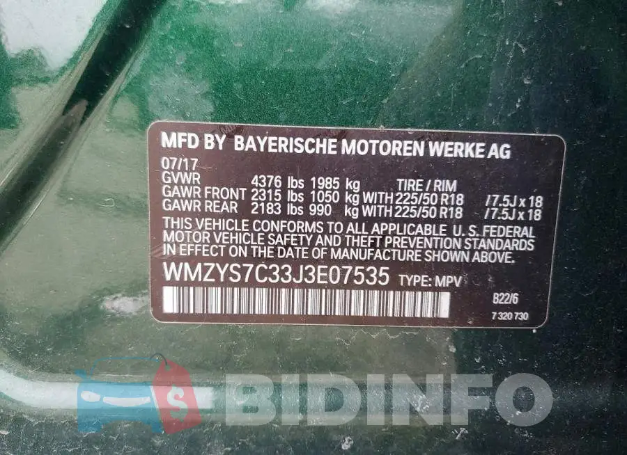 WMZYS7C33J3E07535 Photo# 12