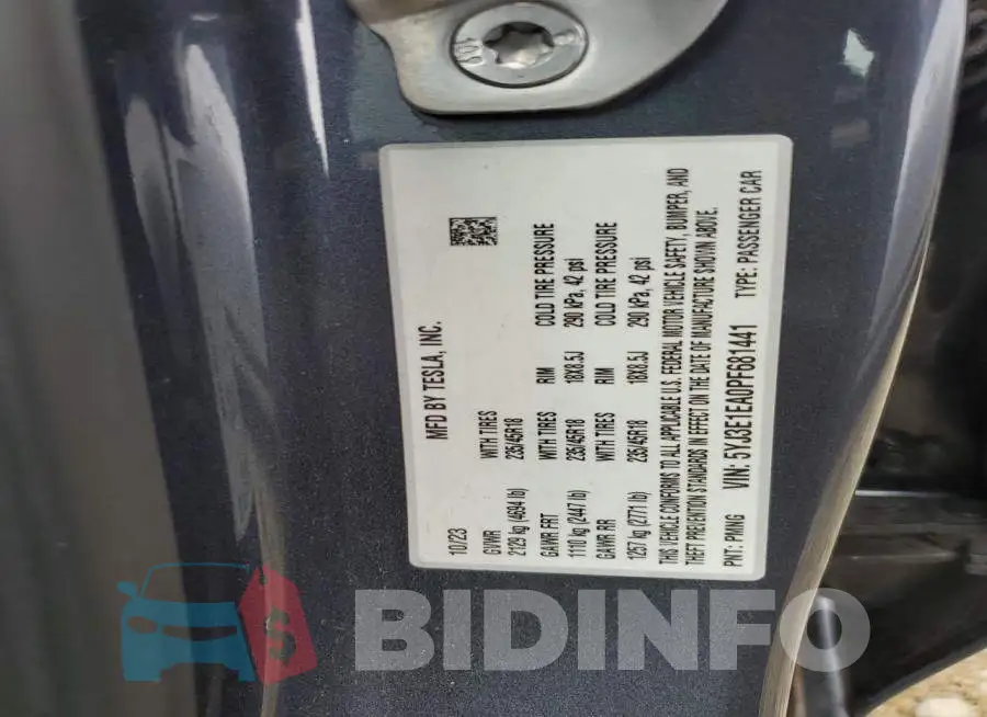 5YJ3E1EA0PF681441 Photo# 12
