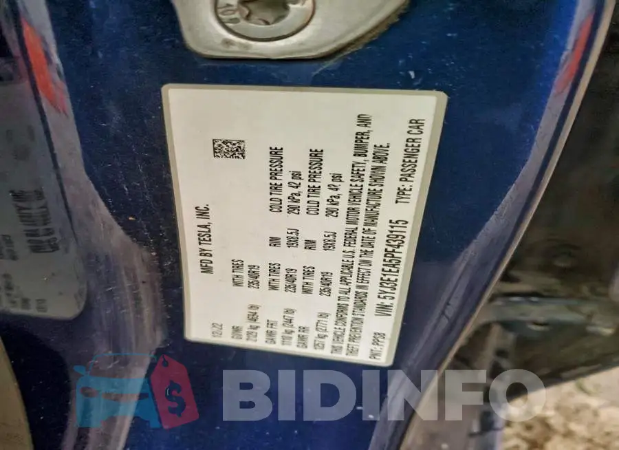 5YJ3E1EA5PF439115 Photo# 12