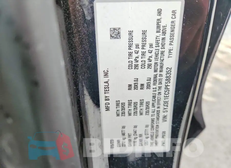 5YJ3E1EC5PF588352 Photo# 12