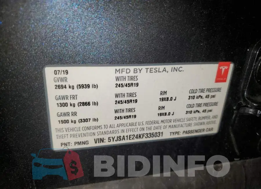 5YJSA1E24KF335031 Photo# 13