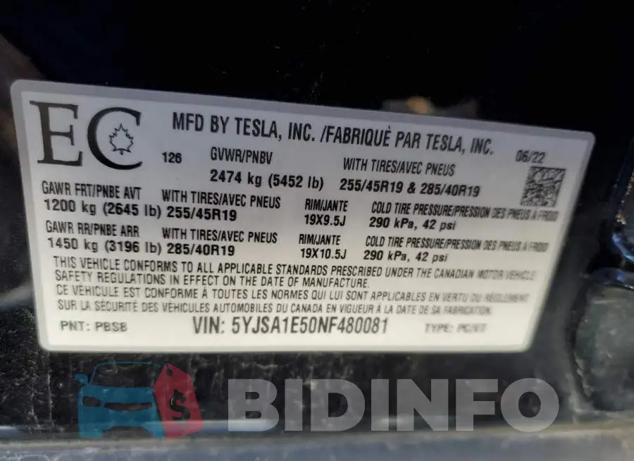 5YJSA1E50NF480081 Photo# 12