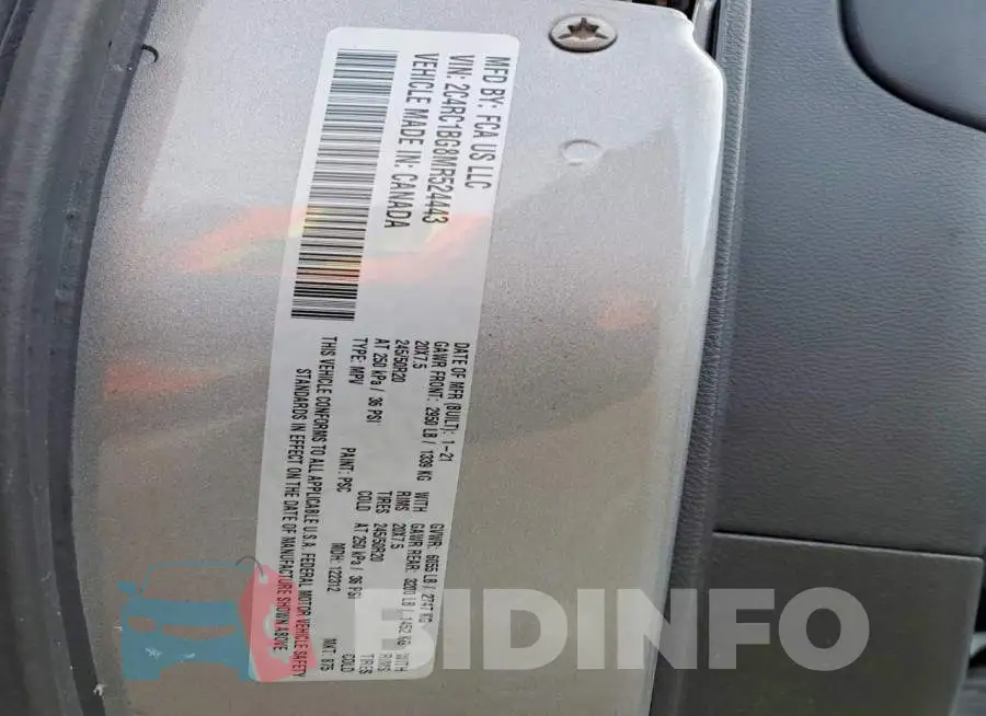 2C4RC1BG8MR524443 Photo# 13