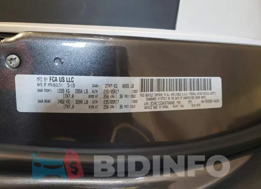 2C4RC1DG0KR704848 Photo# 13