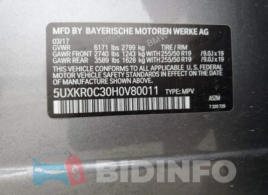 5UXKR0C30H0V80011 Photo# 13
