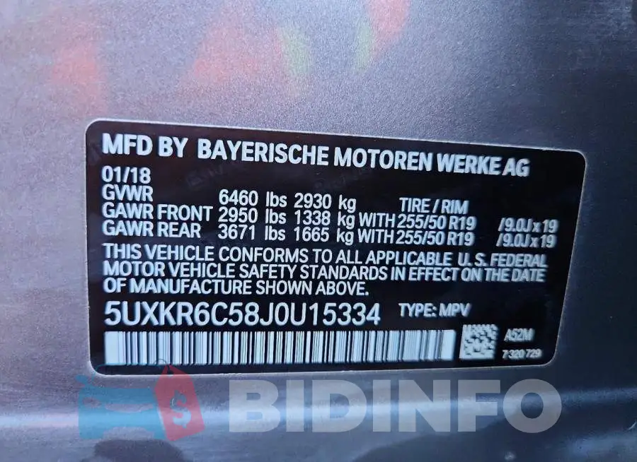 5UXKR6C58J0U15334 Photo# 14