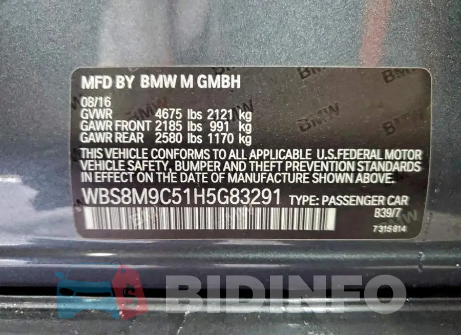 WBS8M9C51H5G83291 Photo# 12