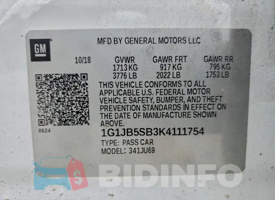 1G1JB5SB3K4111754 Photo# 12