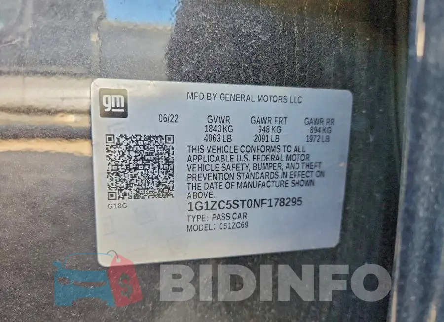 1G1ZC5ST0NF178295 Photo# 12