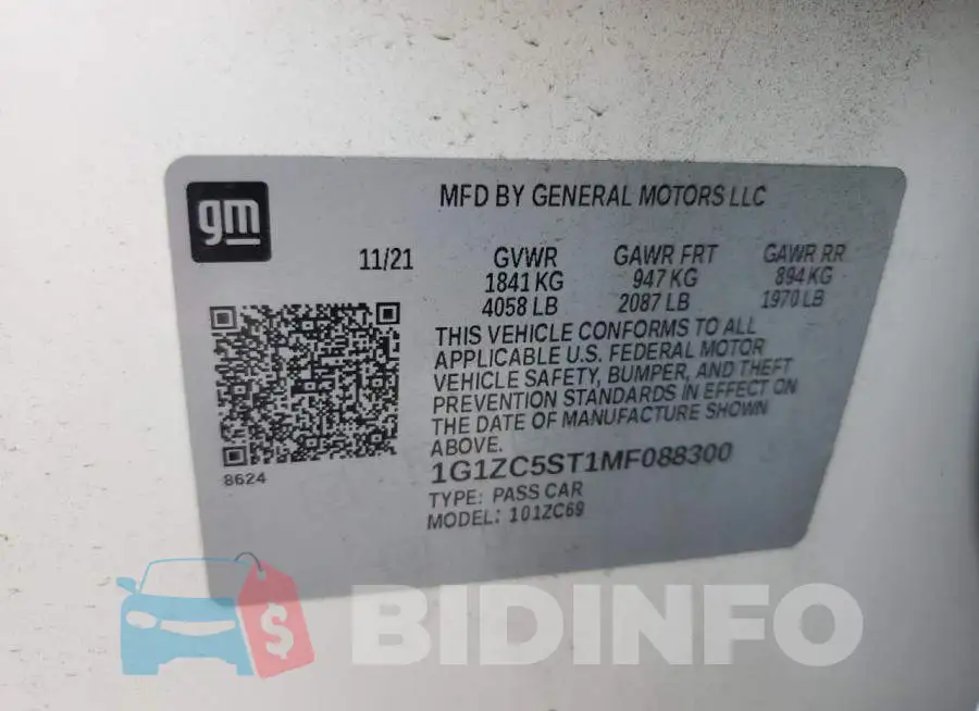 1G1ZC5ST1MF088300 Photo# 12