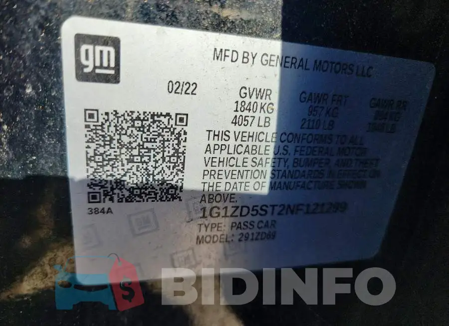 1G1ZD5ST2NF121299 Photo# 12