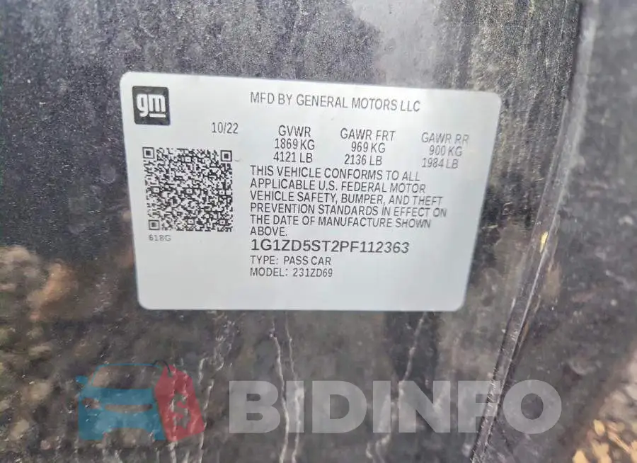 1G1ZD5ST2PF112363 Photo# 12