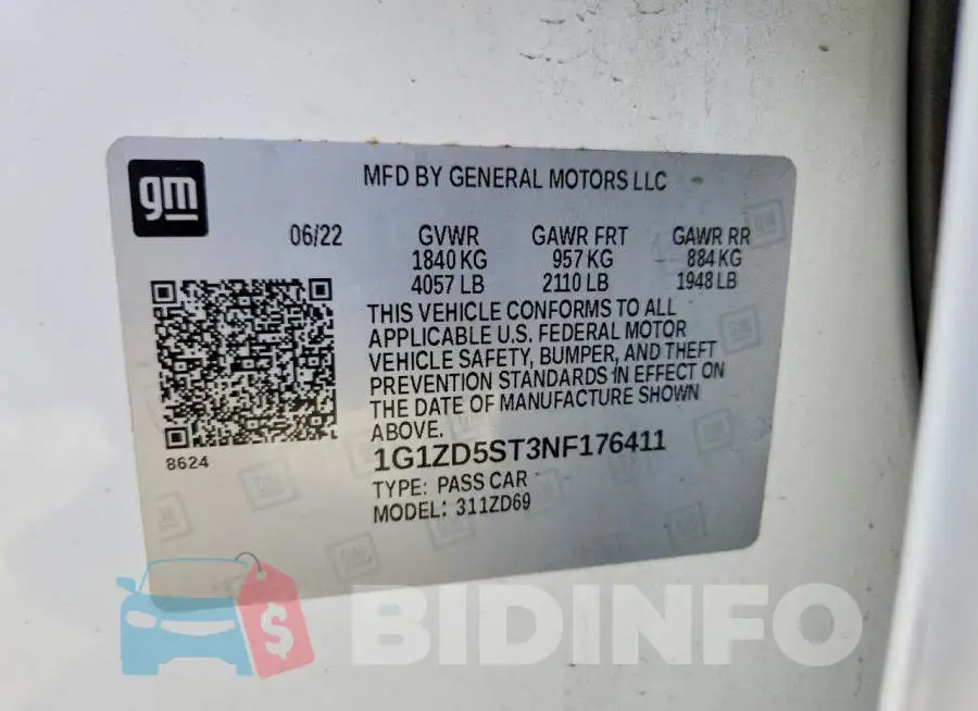 1G1ZD5ST3NF176411 Photo# 12