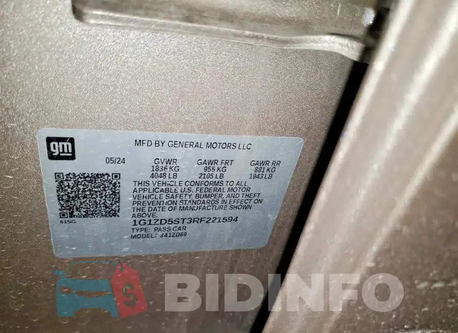 1G1ZD5ST3RF221594 Photo# 13