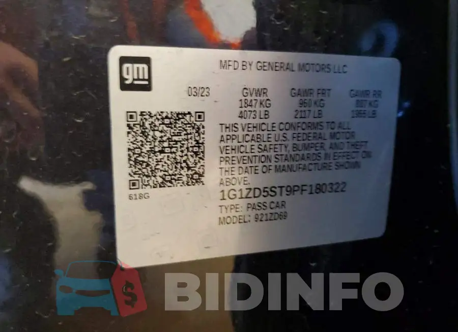 1G1ZD5ST9PF180322 Photo# 13