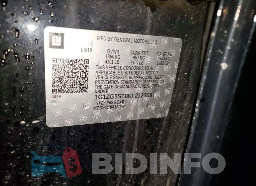1G1ZG5ST8KF212368 Photo# 12