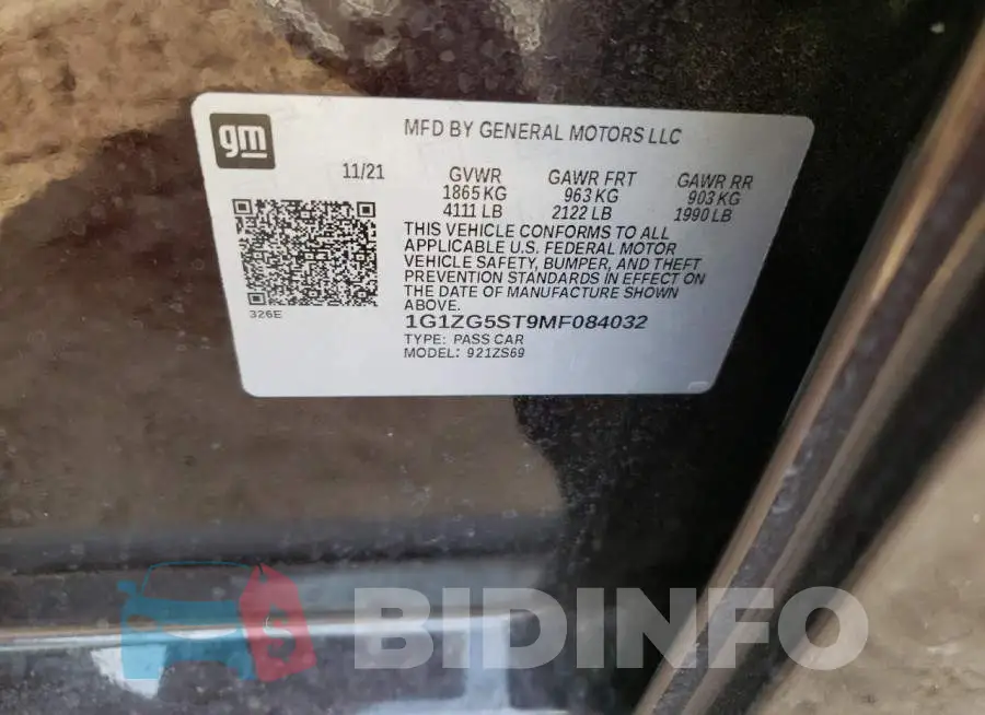 1G1ZG5ST9MF084032 Photo# 13