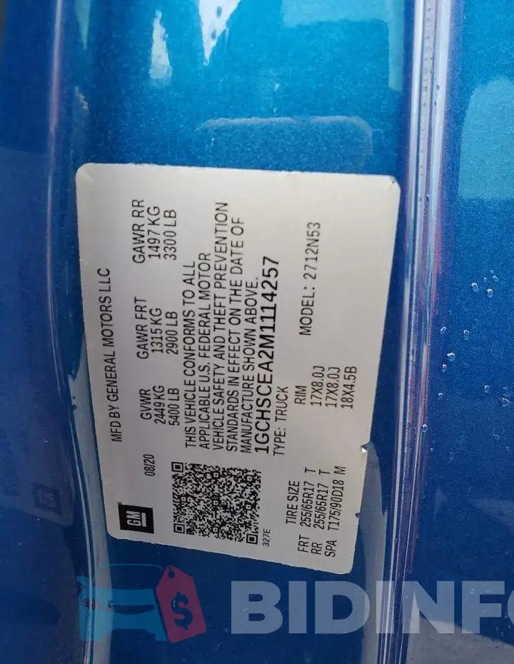1GCHSCEA2M1114257 Photo# 12