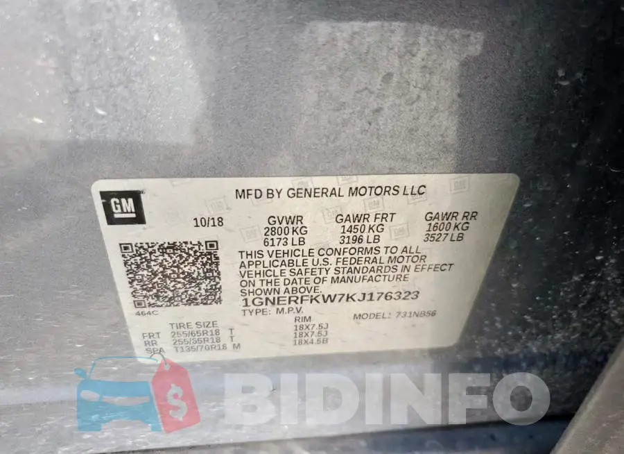1GNERFKW7KJ176323 Photo# 13