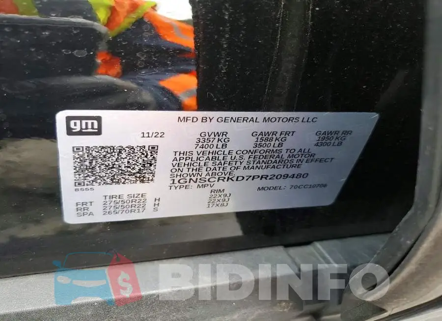 1GNSCRKD7PR209480 Photo# 13