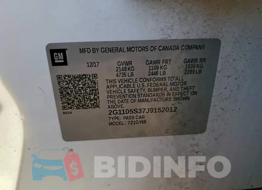 2G1105S37J9152012 Photo# 12