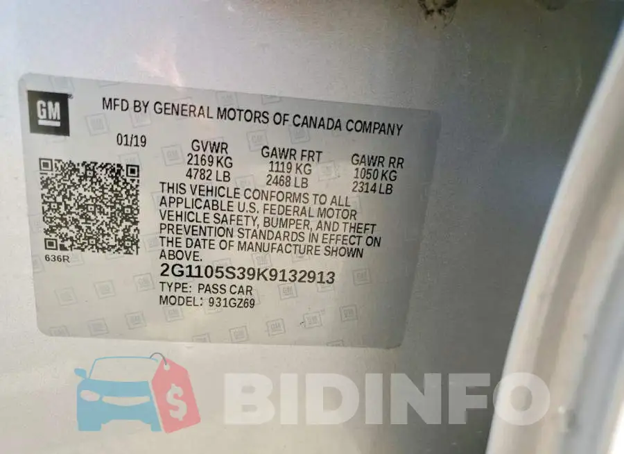 2G1105S39K9132913 Photo# 13