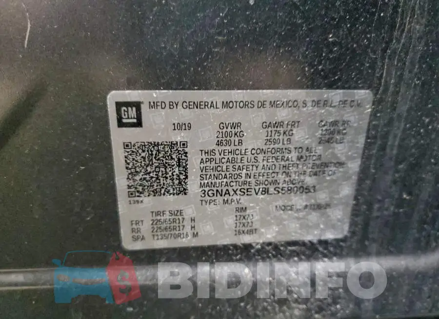 3GNAXSEV8LS580053 Photo# 14
