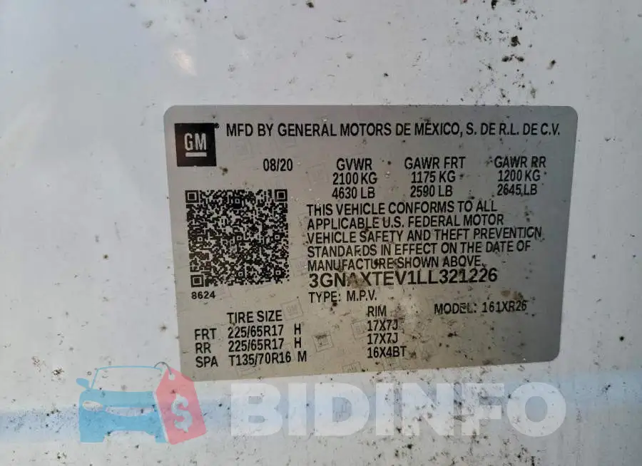 3GNAXTEV1LL321226 Photo# 14