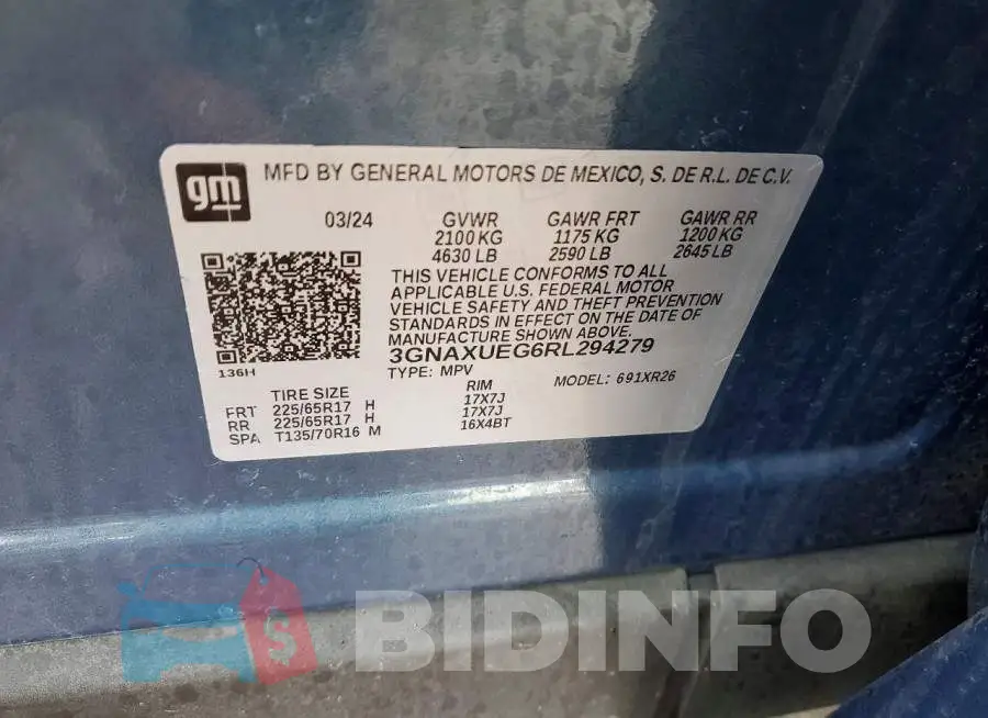 3GNAXUEG6RL294279 Photo# 12