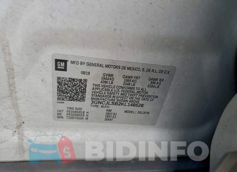 3GNCJLSB2KL148528 Photo# 13