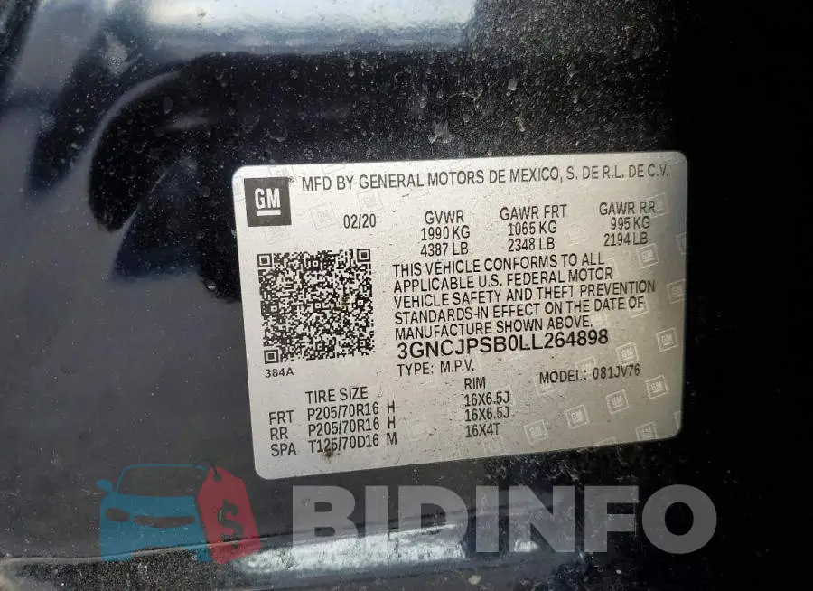 3GNCJPSB0LL264898 Photo# 12