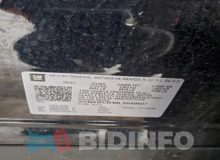 3GNKBCR46LS649607 Photo# 13