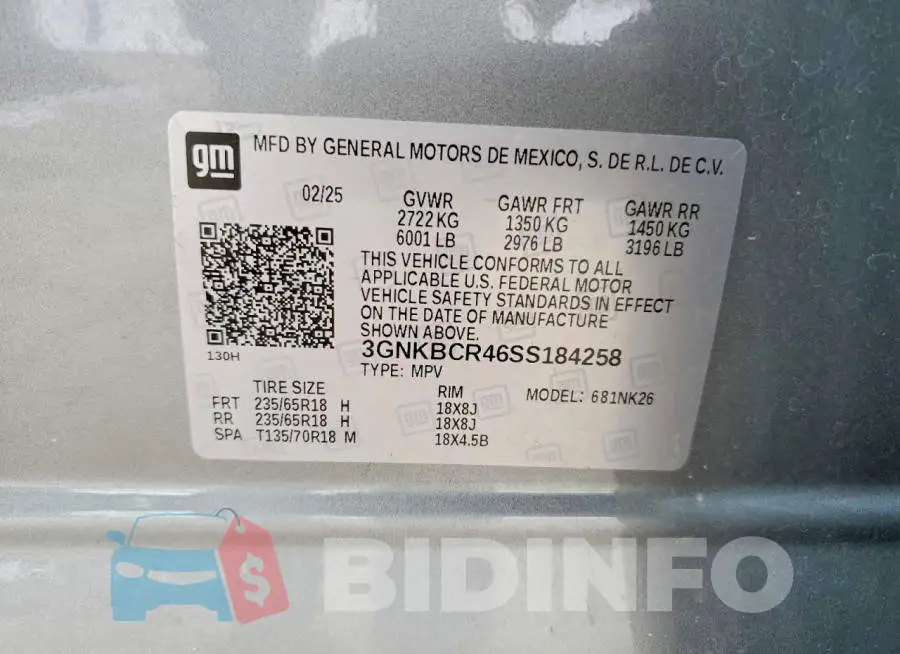 3GNKBCR46SS184258 Photo# 13