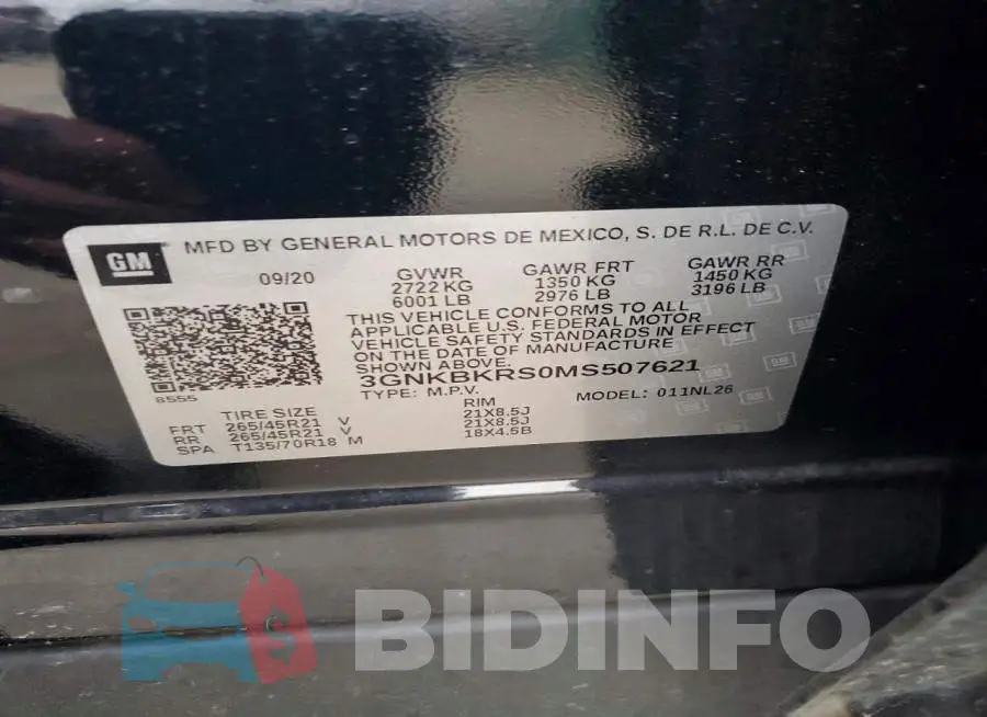3GNKBKRS0MS507621 Photo# 14