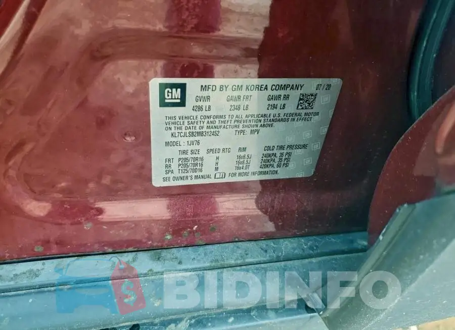 KL7CJLSB2MB312452 Photo# 12