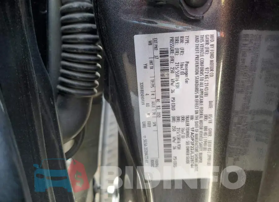 1FADP3F22JL328744 Photo# 12