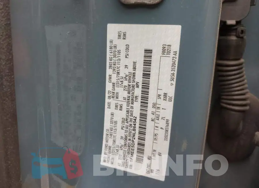 1FMEE5DP2NLB64542 Photo# 13