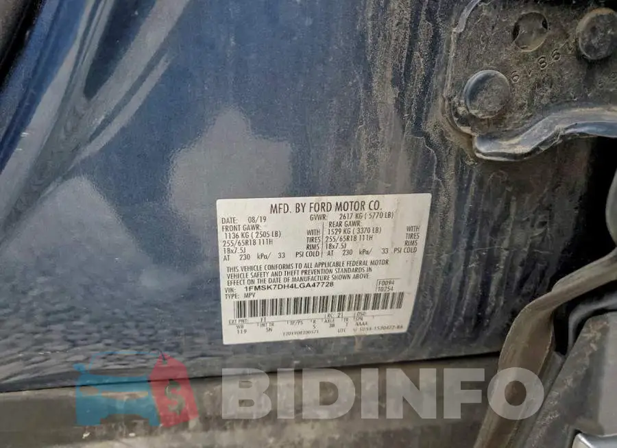1FMSK7DH4LGA47728 Photo# 13