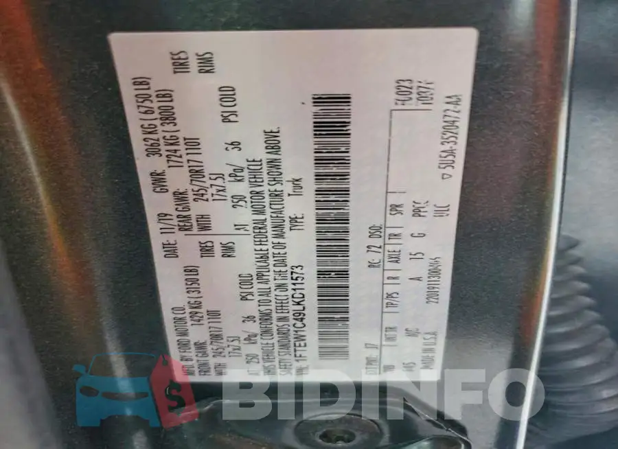 1FTEW1C49LKD11573 Photo# 13