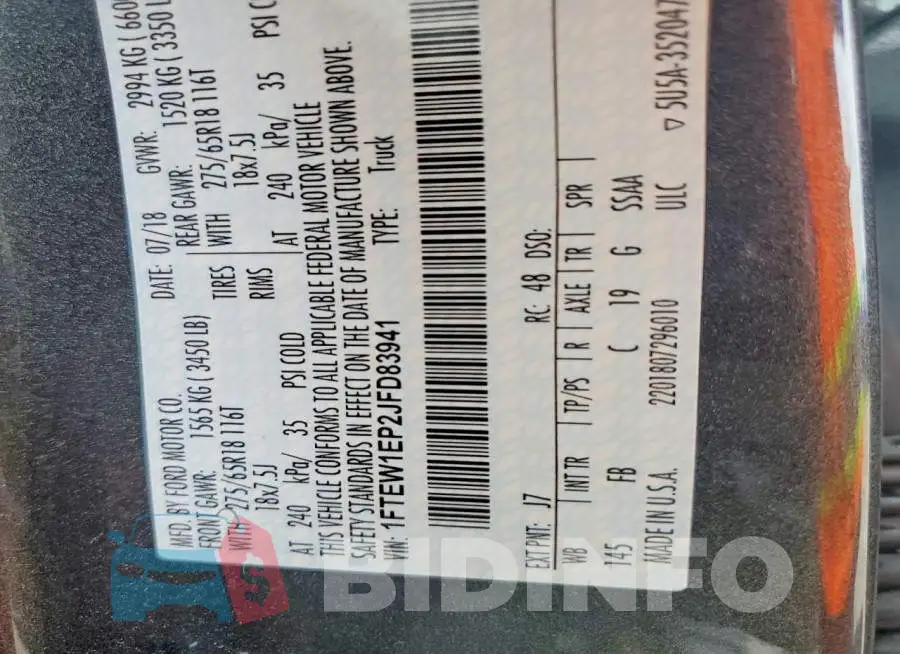 1FTEW1EP2JFD83941 Photo# 12