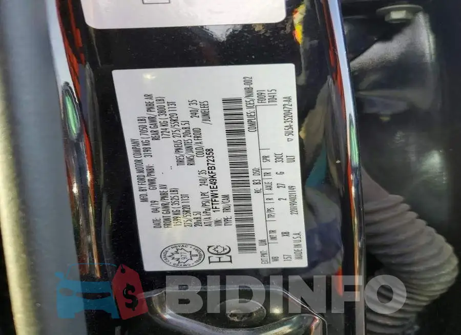 1FTFW1E49KFB72358 Photo# 12