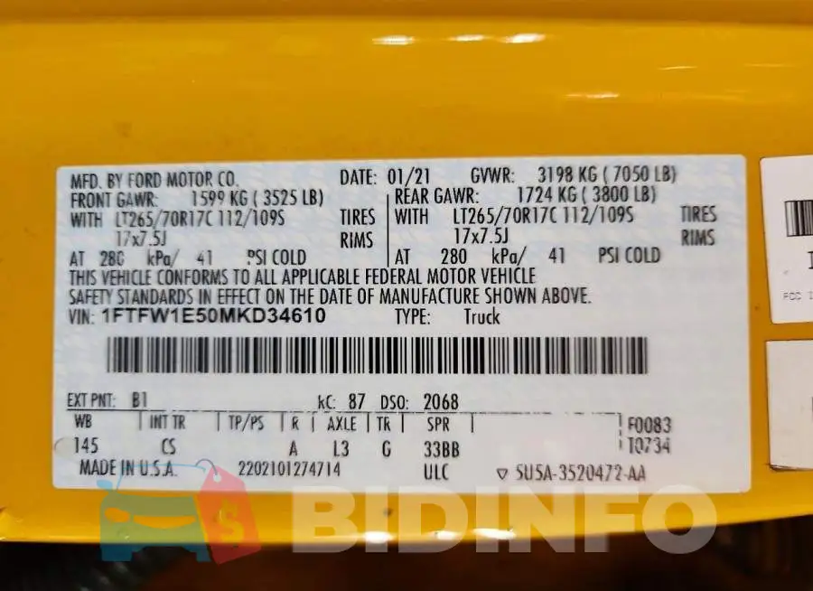1FTFW1E50MKD34610 Photo# 12