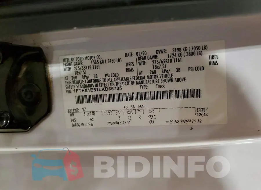 1FTFX1E51LKD66705 Photo# 12