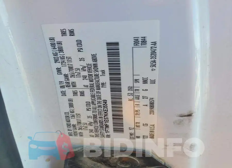 1FTMF1E57KKE35549 Photo# 12