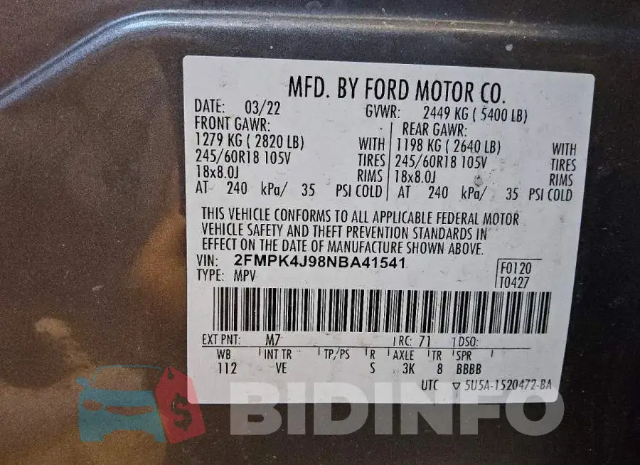 2FMPK4J98NBA41541 Photo# 13